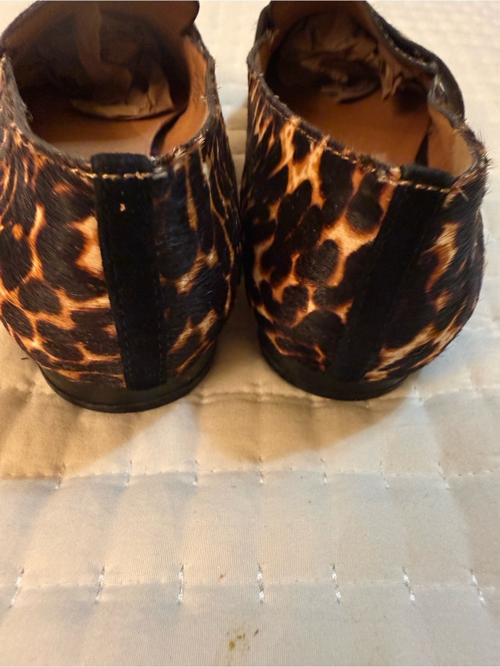 Halogen Leopard Print Slip-On Loafers in Brown/Black size 7 - Picture 5 of 8